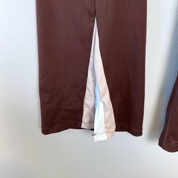 Wilo the Label Brown Flared Leggings Yoga Pants High Rise‎ Multicolor Size Large - Picture 4 of 9